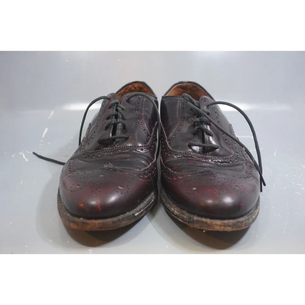 Johnston & Murphy Leather Wingtip Loafer Men's Size 10.5E Oxblood Burgundy Brown